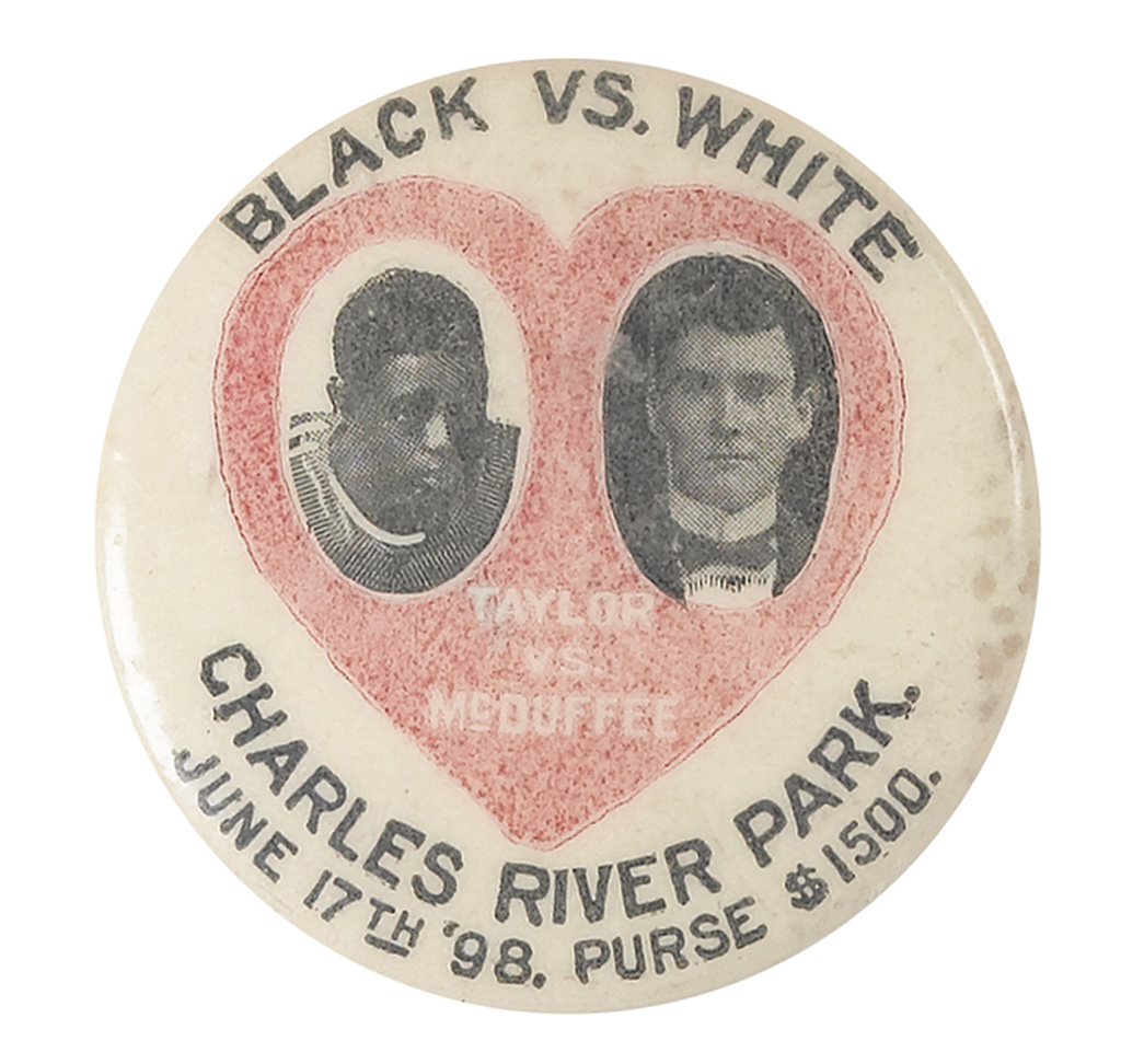 (SPORTS--CYCLING.) TAYLOR, MARSHALL WALTER “MAJOR.” Black vs White. Charles River Park, June 17th,’98. Purse $1500. Taylor vs McDuffee.